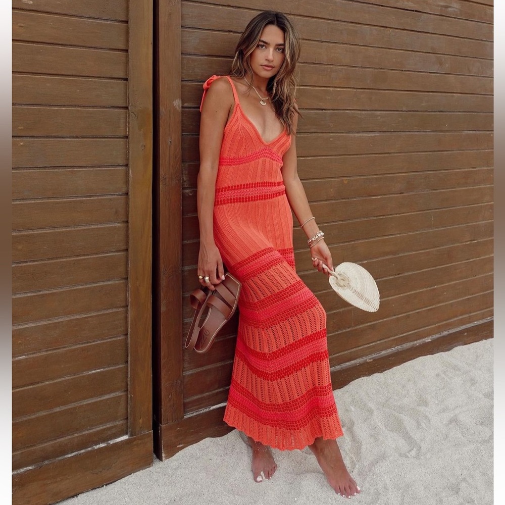 Ramy Brook Birdie Striped Maxi Dress